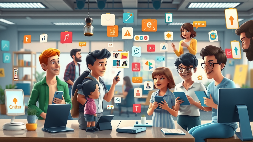 marketing analytics &amp; roi - customer journey map with diverse customers interacting with digital touchpoints